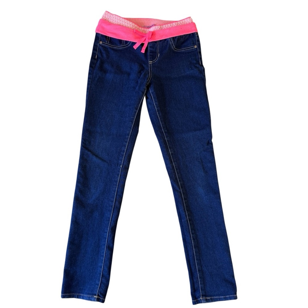 SQZ Girls Jeans Jeggings with Pink Design - Size 12!